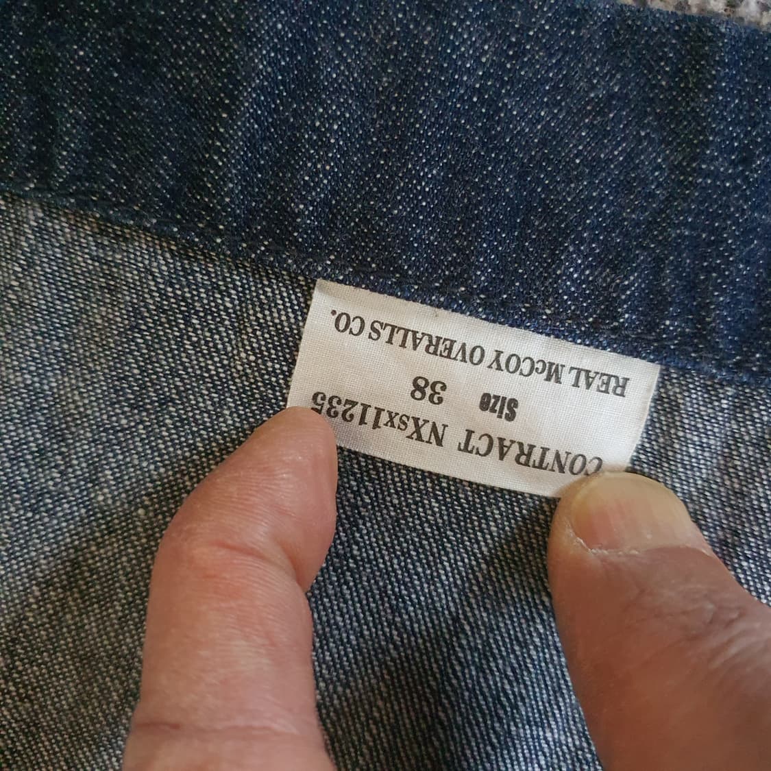 리얼맥코 USN 데님 숄 칼라 던가리 점퍼 상품이미지6