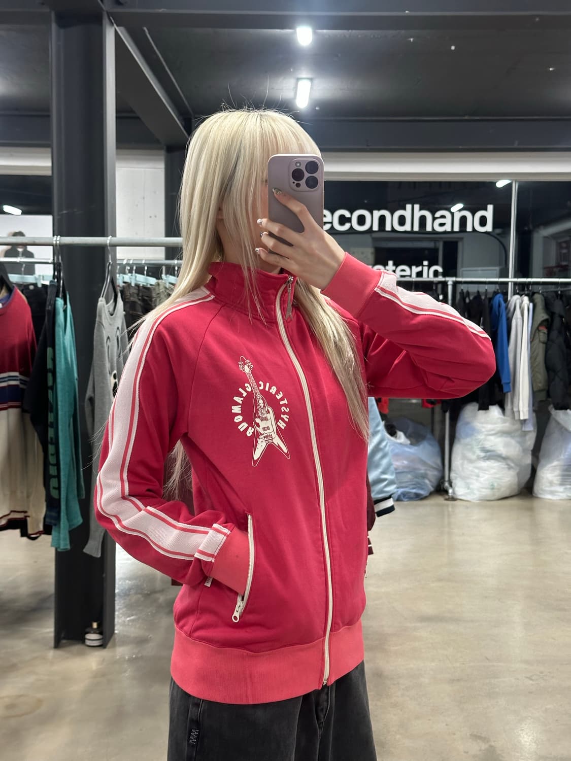 히스테릭 글래머 기타 프린팅 트랙 자켓 집업  상품이미지1