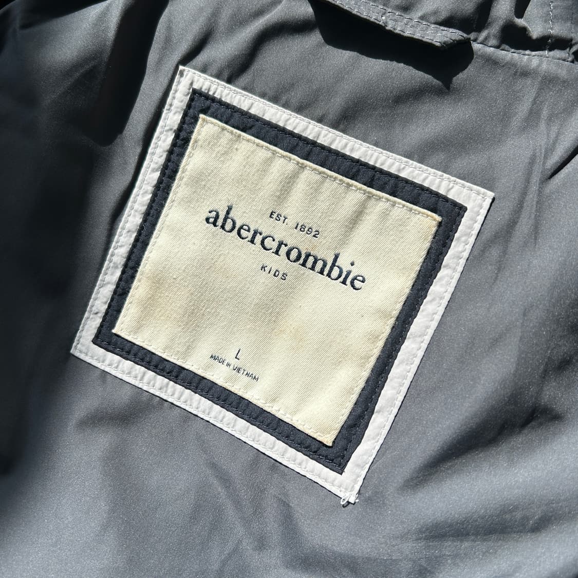 아베크롬비 그레이 패치 로고 후드 패딩 상품이미지7