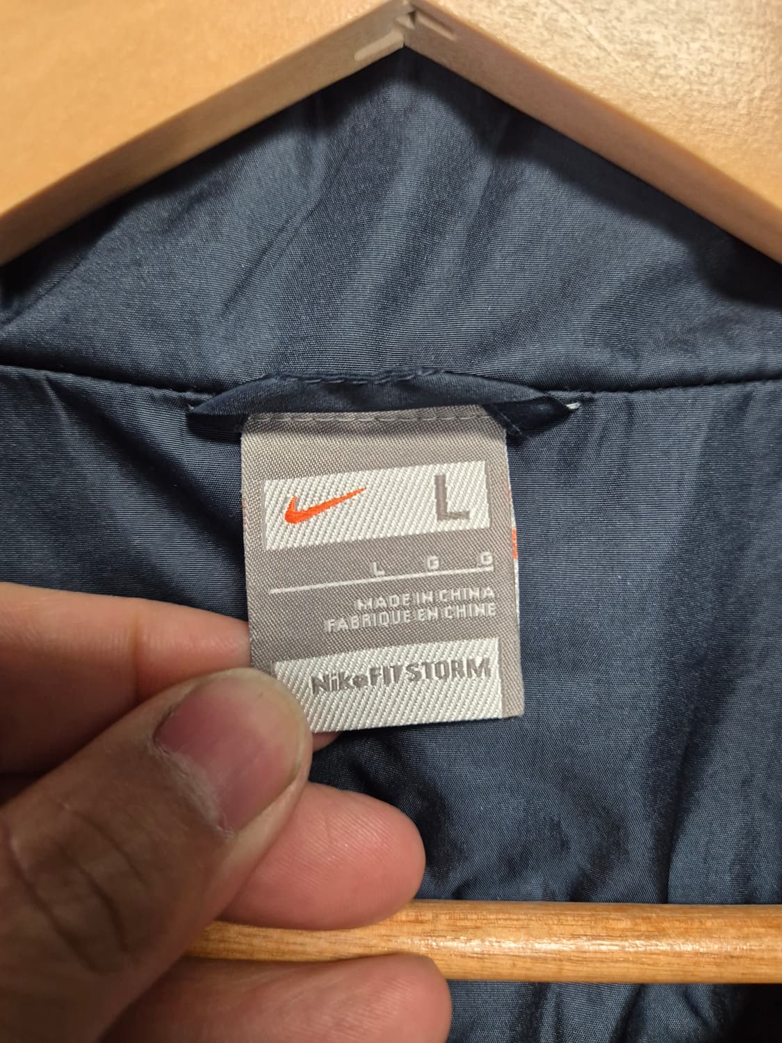 나이키 00s 윈드브레이커 네이비 나이키핏 바람막이 L사이즈 (상태A급) 상품이미지3