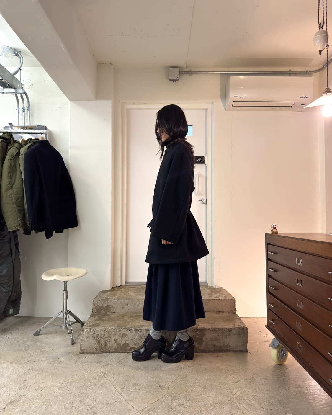 Y's For Men Melton Wool Zip up Coat / L 상품이미지2