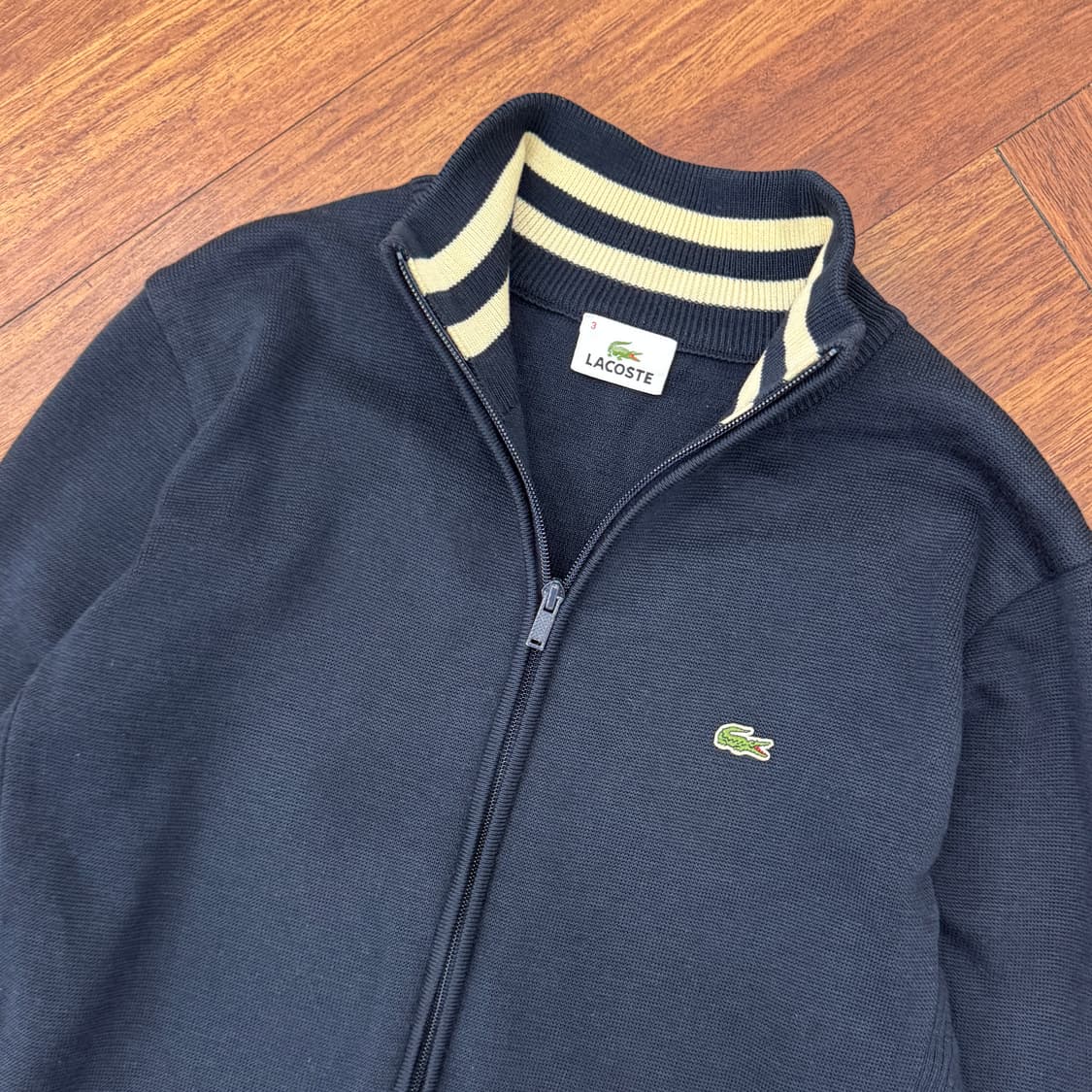 95 라코스테 진네이비 투웨이 니트 집업  상품이미지3