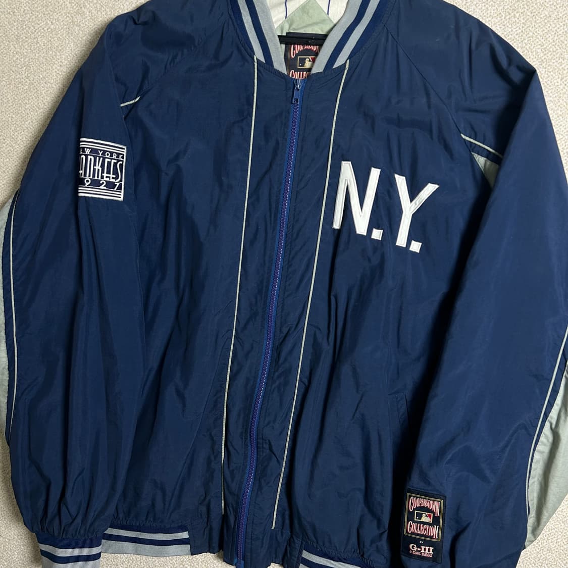  (XL) 90s 쿠퍼스다운 양키스 빅로고 자켓 상품이미지4