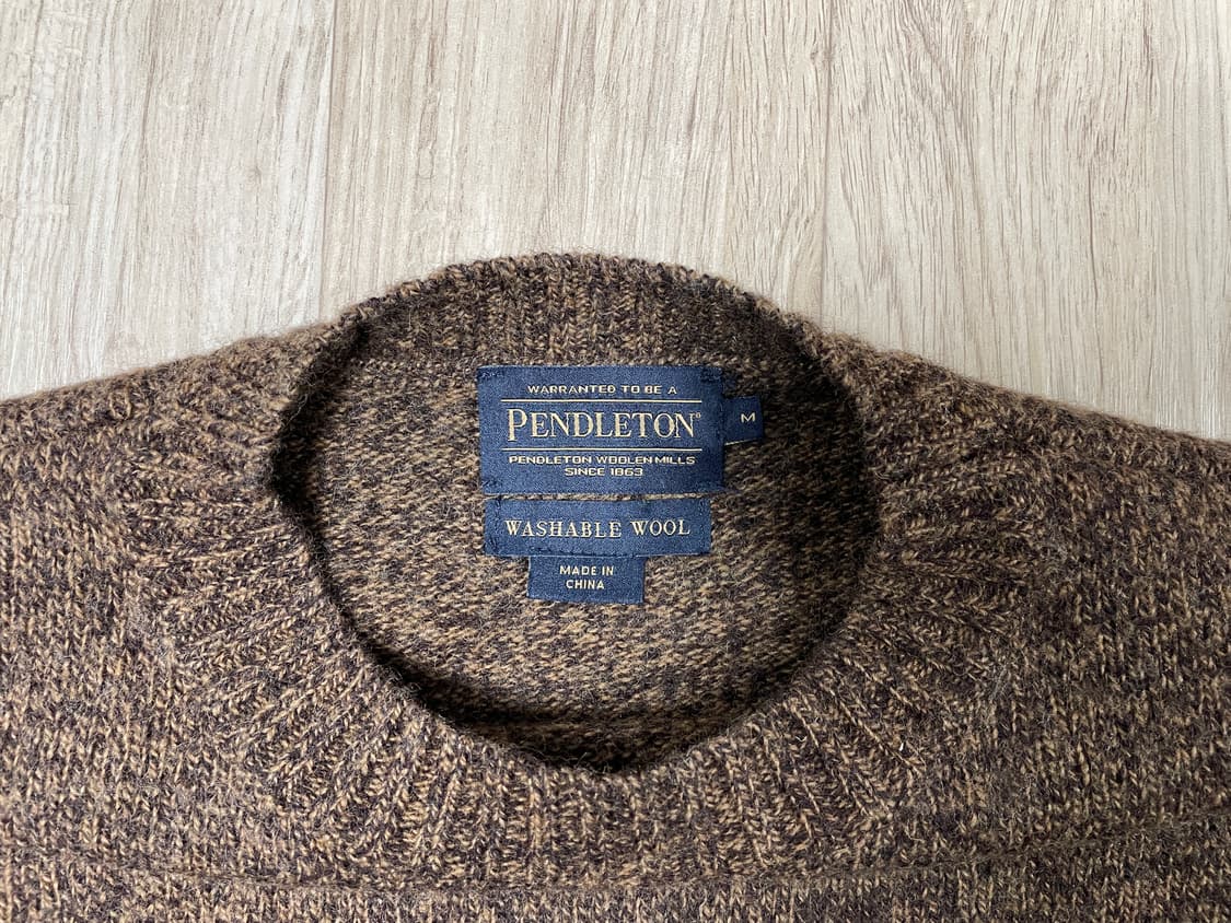 100) 펜들턴 브라운 멜란지 울 스웨터(RRL&LVC&폴로) 상품이미지3