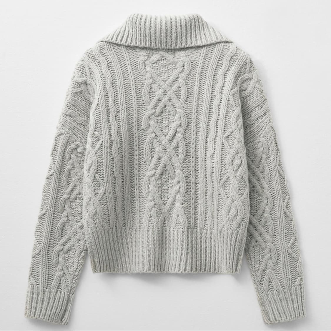 몽돌 카라 가디건 (라이트 그레이) 상품이미지2