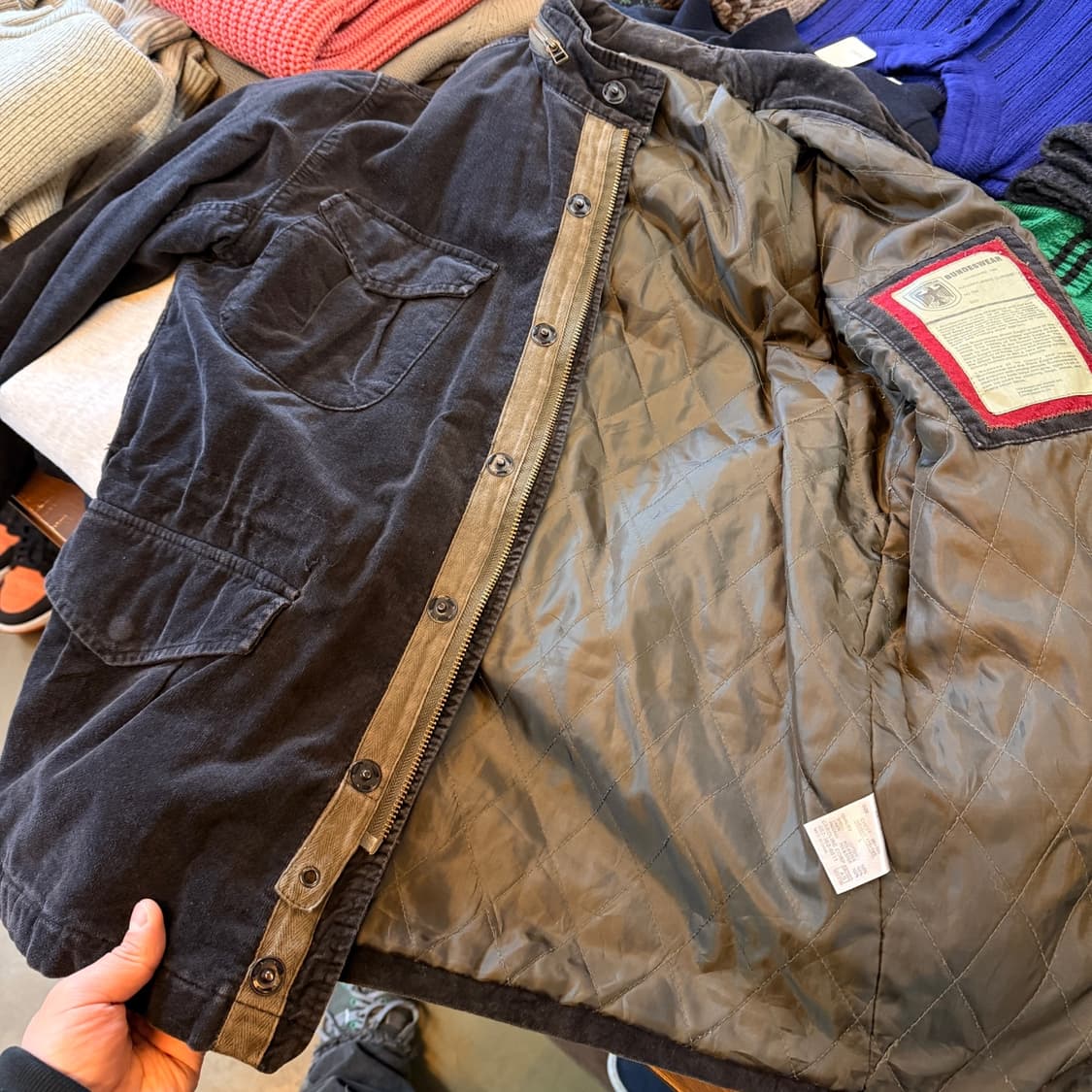 BUNDESWEAR 벨루어 M65 다크 챠콜 밀리터리 자켓 상품이미지9