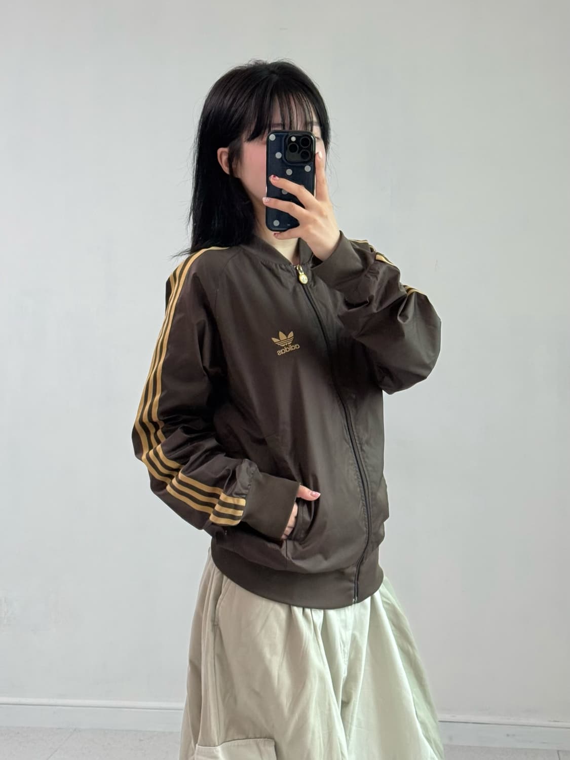 아디다스 올드스쿨 브라운 바람막이 상품이미지3