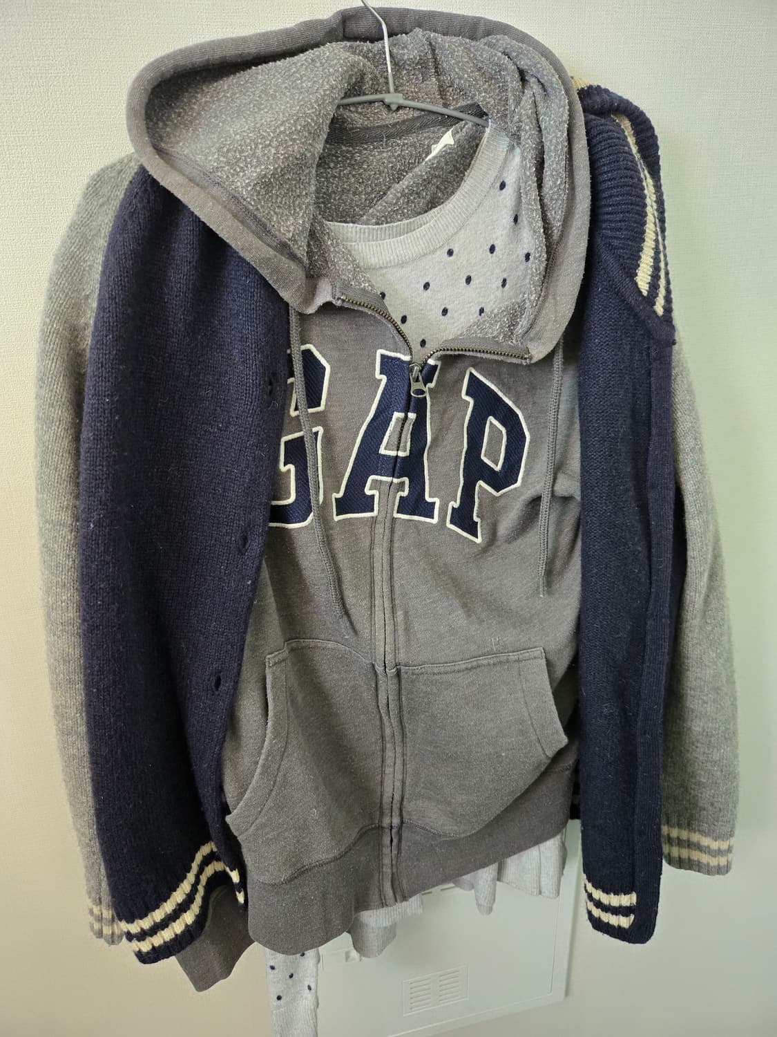 와걸셋트(갭후집+도트니트+울가디건) 상품이미지4