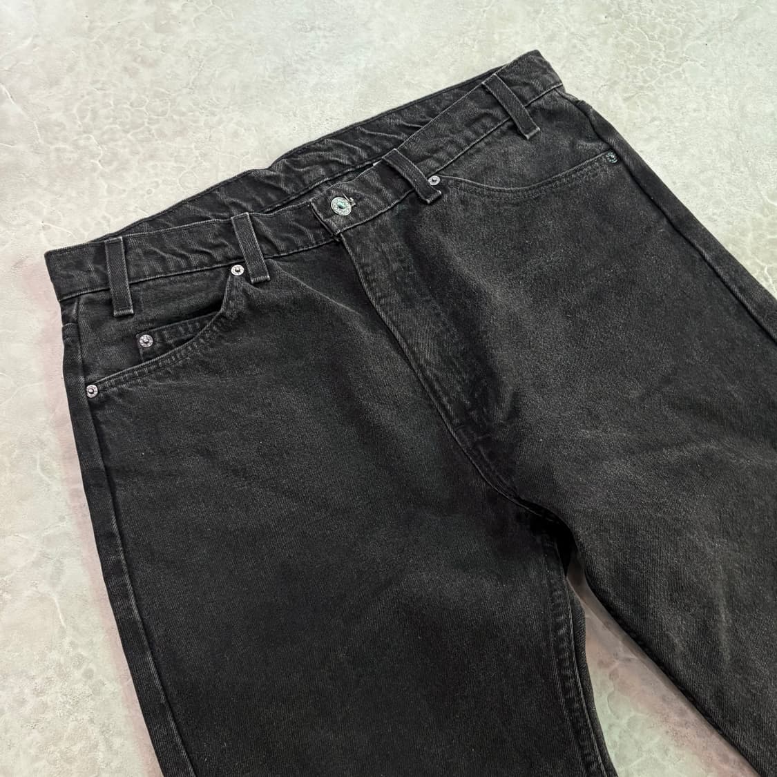 [36/32] 90s USA🇺🇸 리바이스 505 오렌지 탭 블랙 흑청 상품이미지3