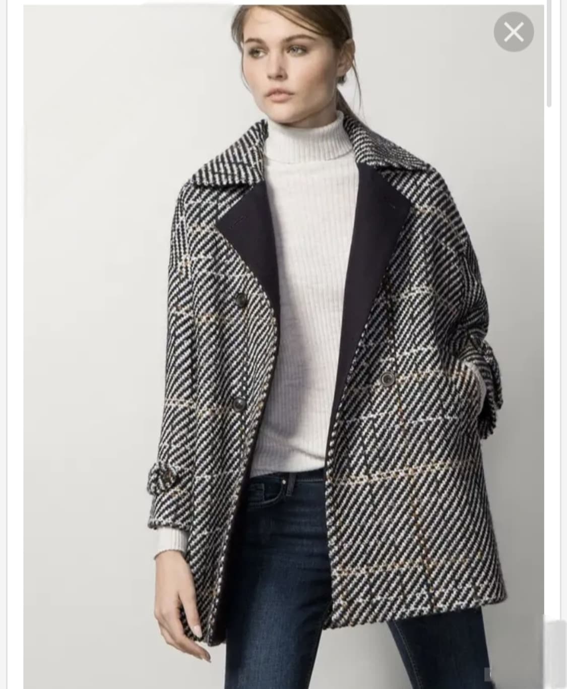 마시모두띠 더블 헤링본 울코트 상품이미지1