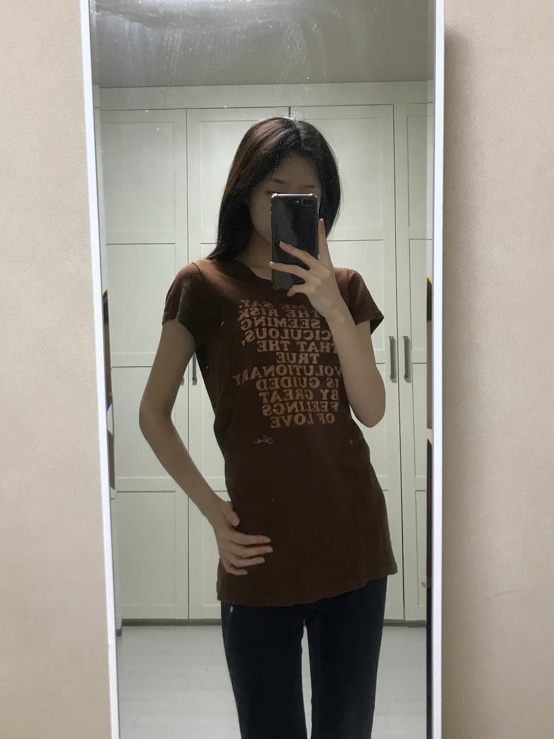 프린팅 브라운 티셔츠 상품이미지2