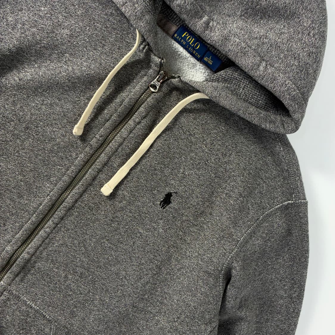 Polo  폴로 랄프로렌 자수 코튼 다크그레이 후드집업  상품이미지3