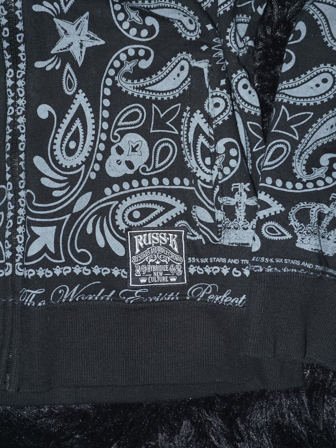 (russ-k) gothic paisley zip-up hood  상품이미지4