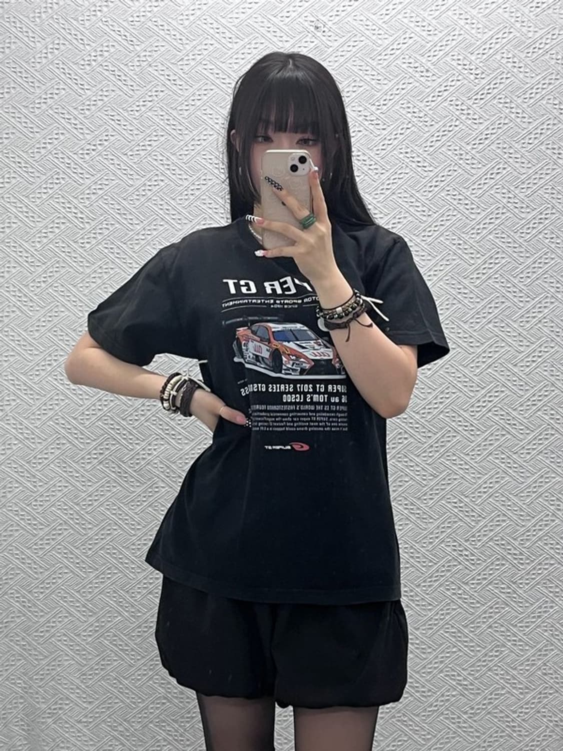 빈티지 올드스쿨 펑크 모터사이클 레이싱카 반팔티 L C10548 상품이미지2