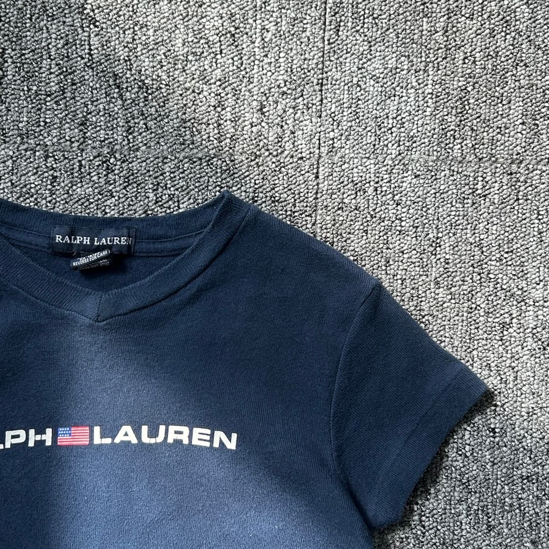 랄프로렌 네이비 레터로고 반팔티셔츠  상품이미지3