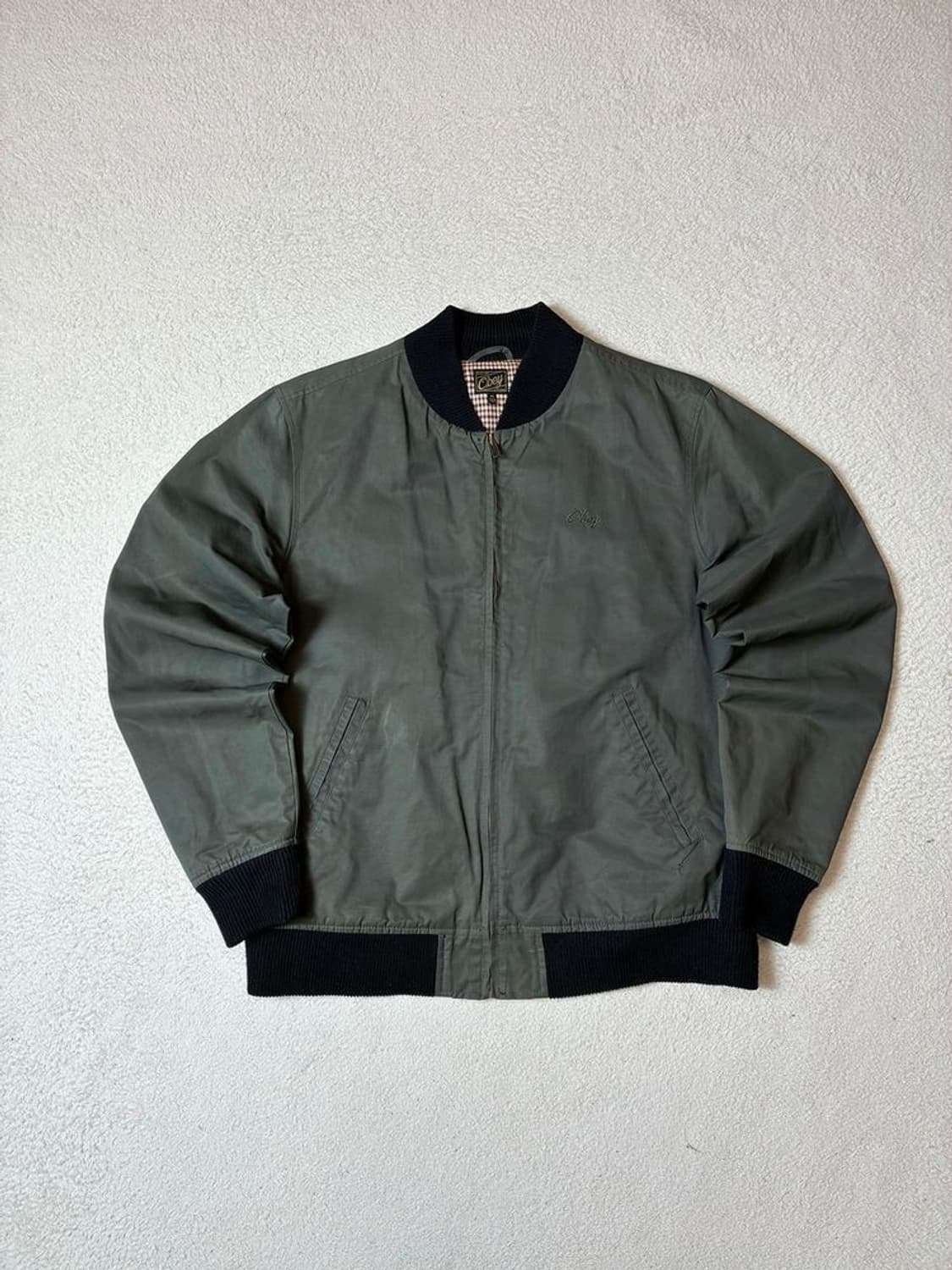 오베이 OBEY 피그먼트 자수 로고 블루종 자켓 PN7537 상품이미지1