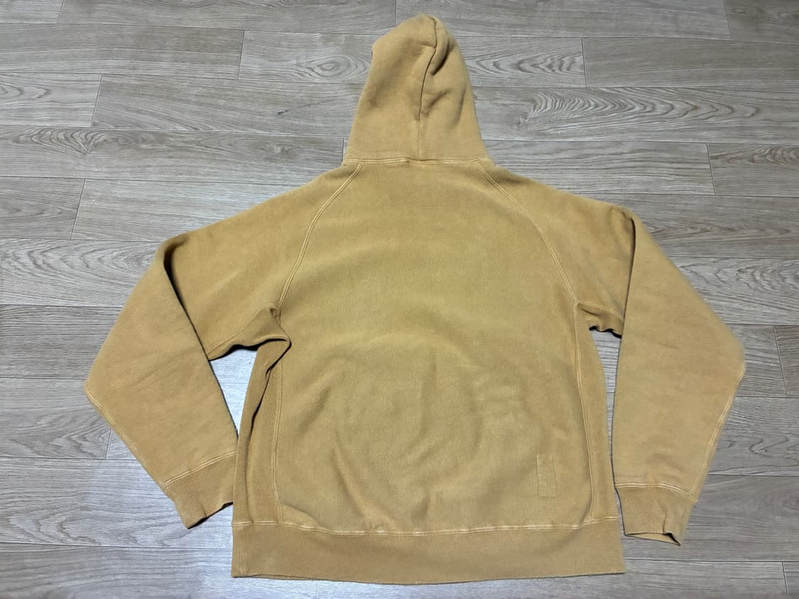 L) 엔즈앤드민즈 머스타드 브라운 리버스위브 후드티 상품이미지5