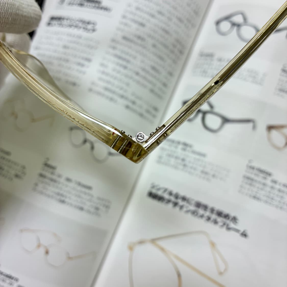 L.A. EYEWORKS 엘에이 아이웍스 옐로우 클리어 투명 뿔테 안경 상품이미지5