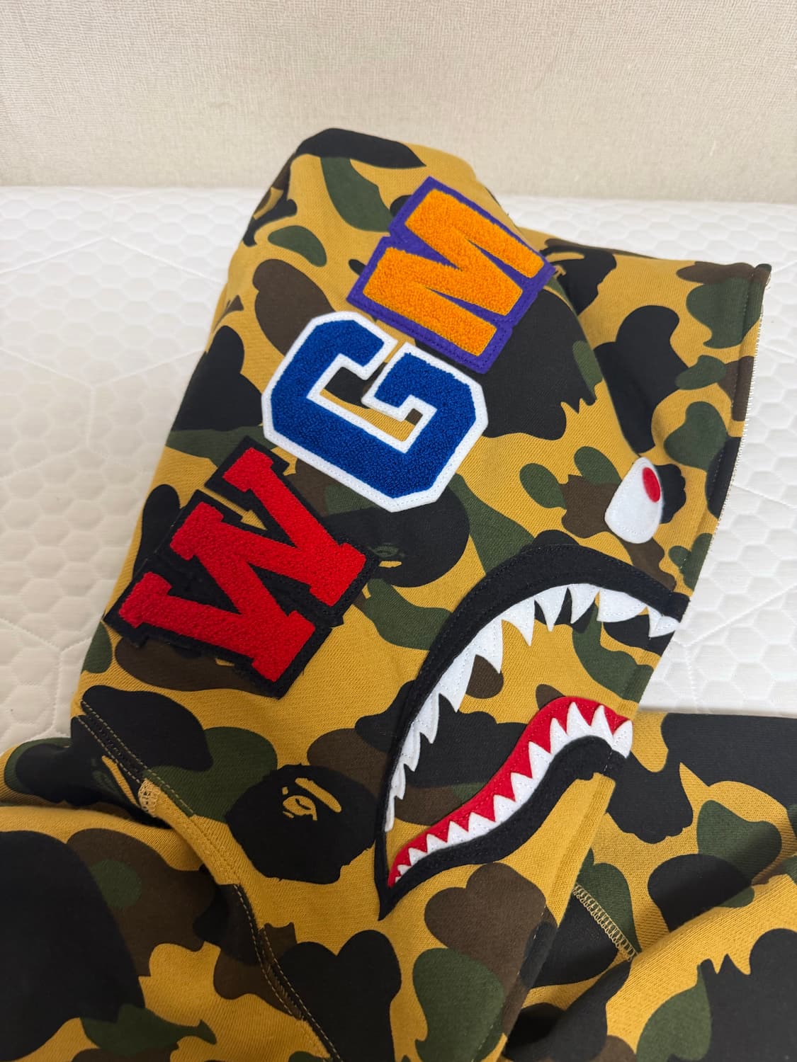 BAPE 베이프 샤크 후드 황계 L 상품이미지4