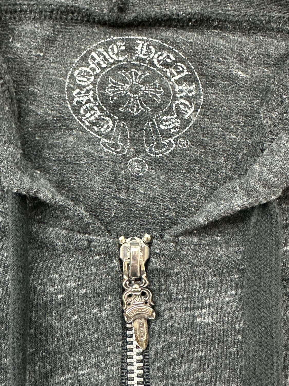 [L] 정품 크롬하츠 멀티로고 집업 후드 그레이 상품이미지5