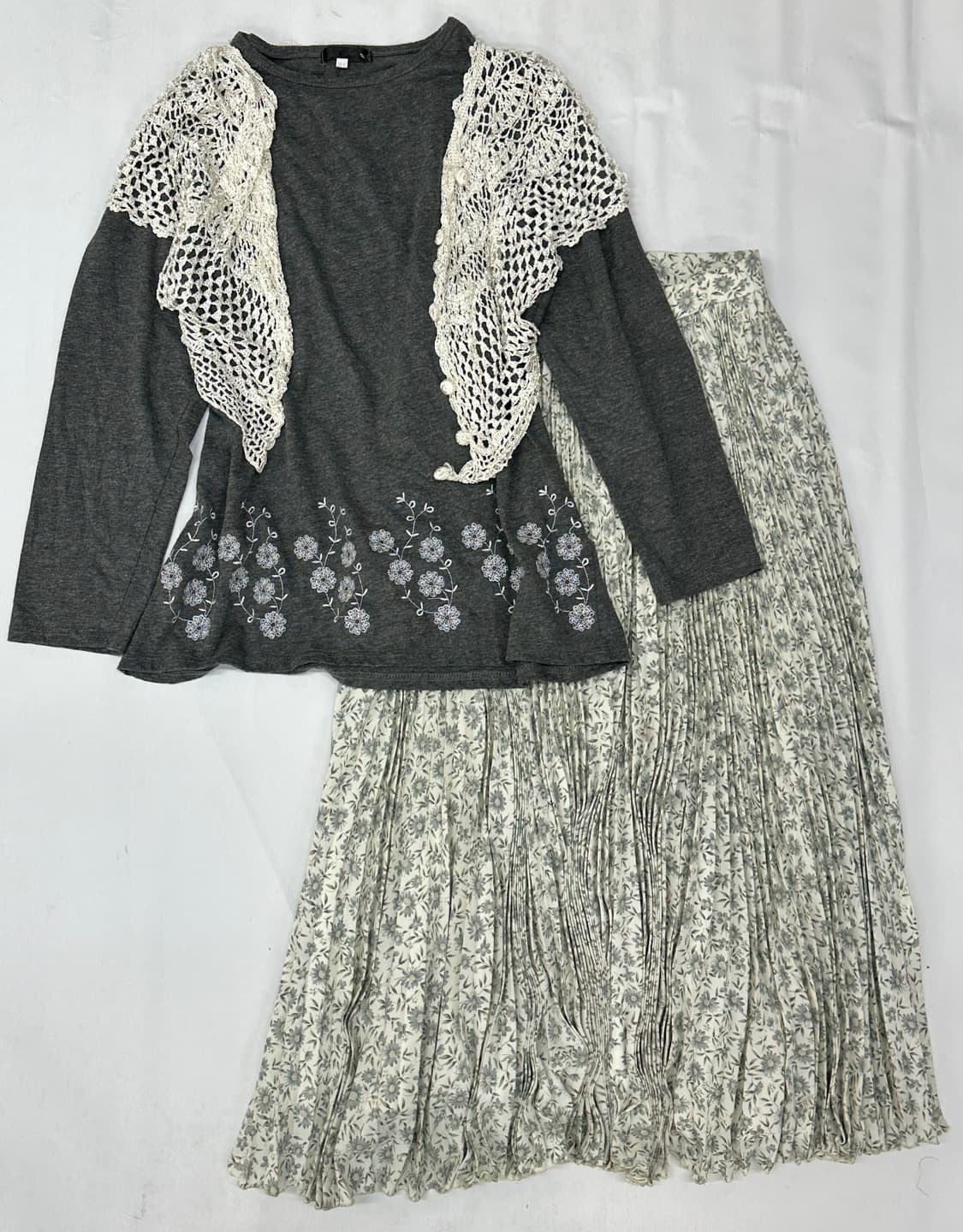 🪴하구미의 민들레 코디세트🪴플라워 크로셰 레이어드 모리걸 일본 빈티지 상품이미지2