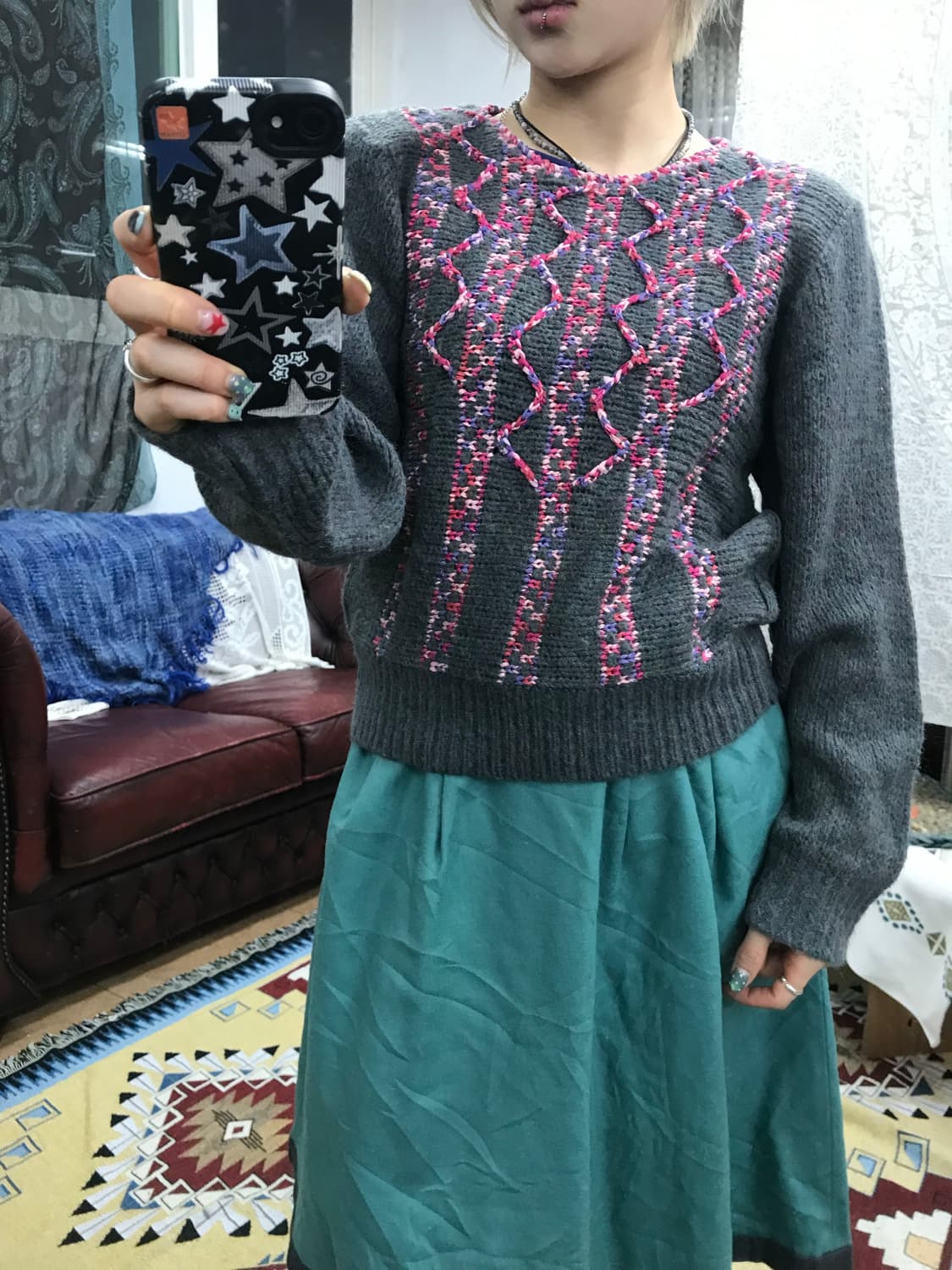 LES SPORTIQUE 제페니즈 빈티지 여성 디테일 니트  상품이미지1