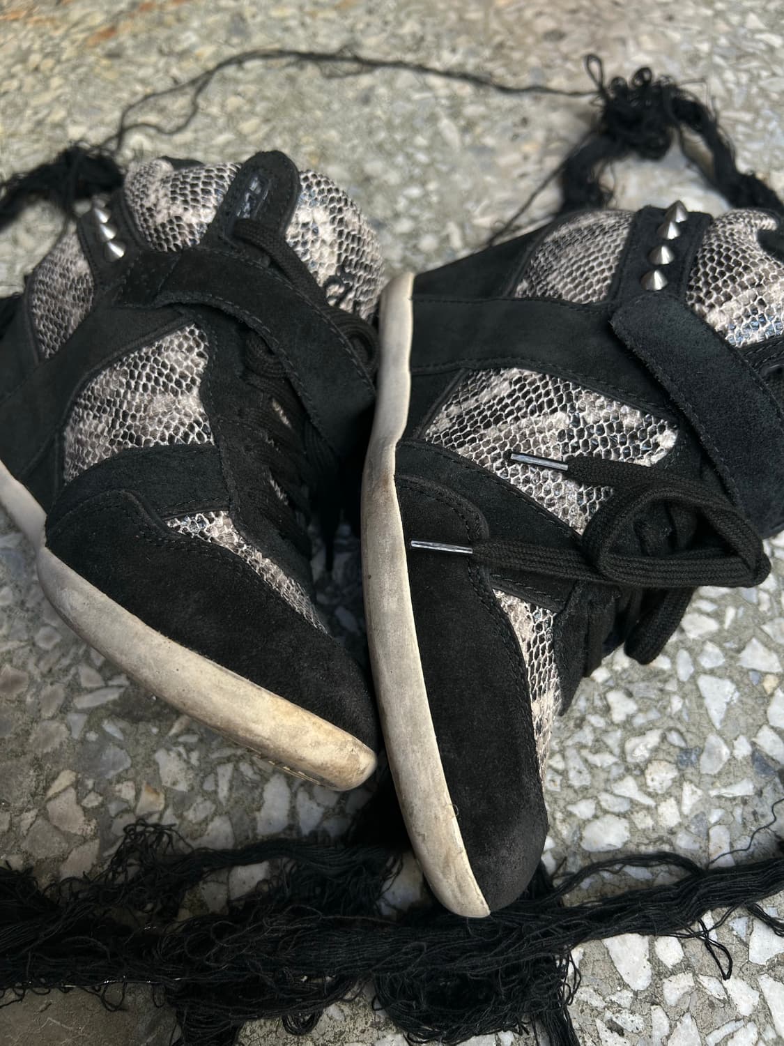 2000s ash 파이톤 스터드 하이탑 스니커즈 상품이미지2