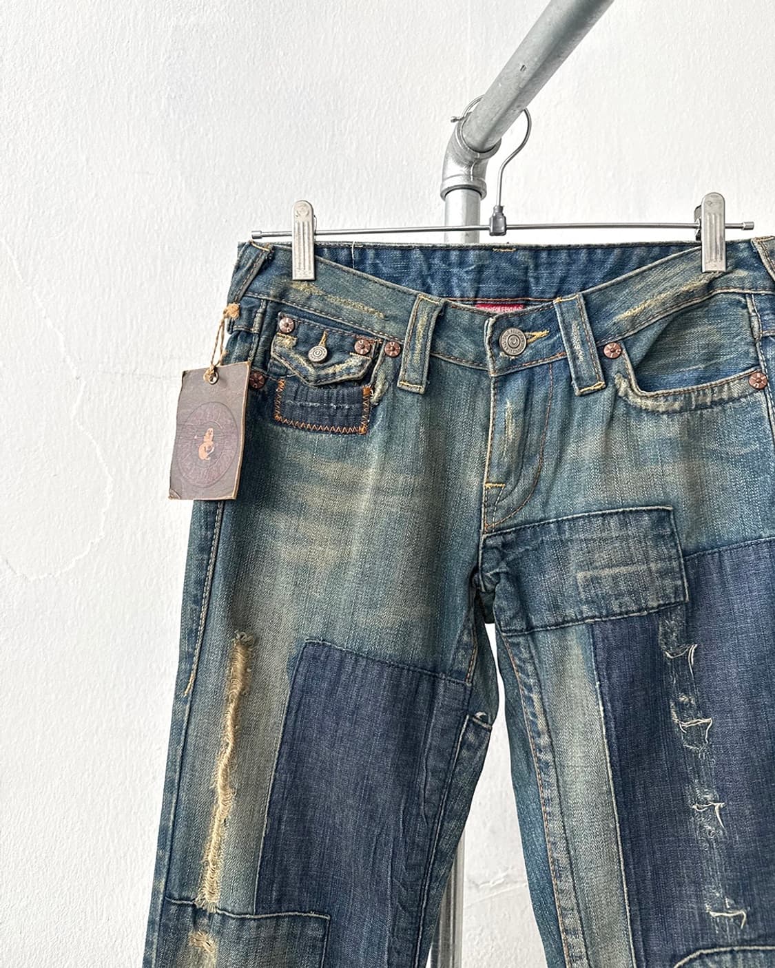 Joey Patchwork Bootcut Denim Pants 상품이미지2