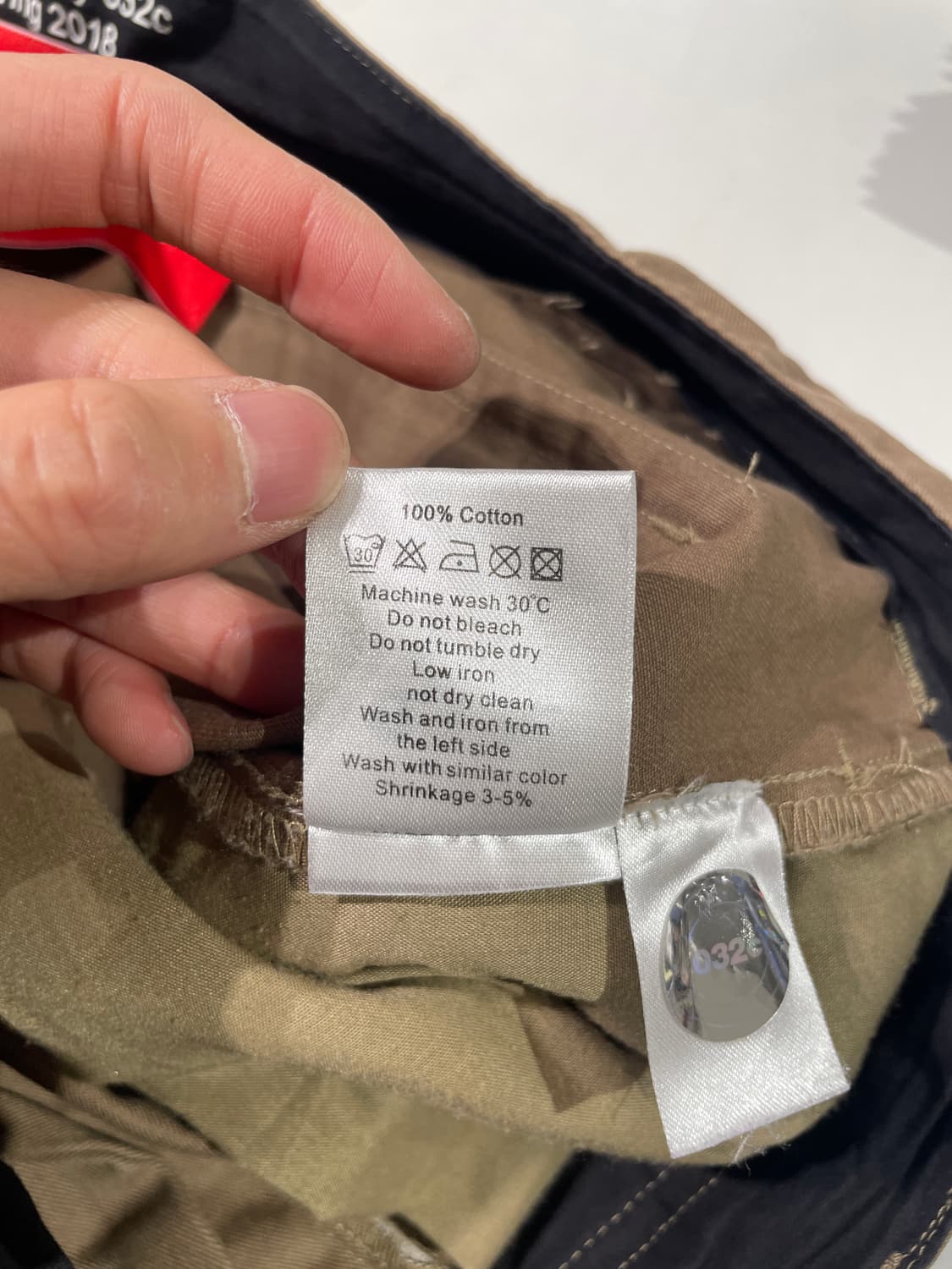 032c x 쉐비뇽 18S/S 베이지 코튼 카고 팬츠 상품이미지9