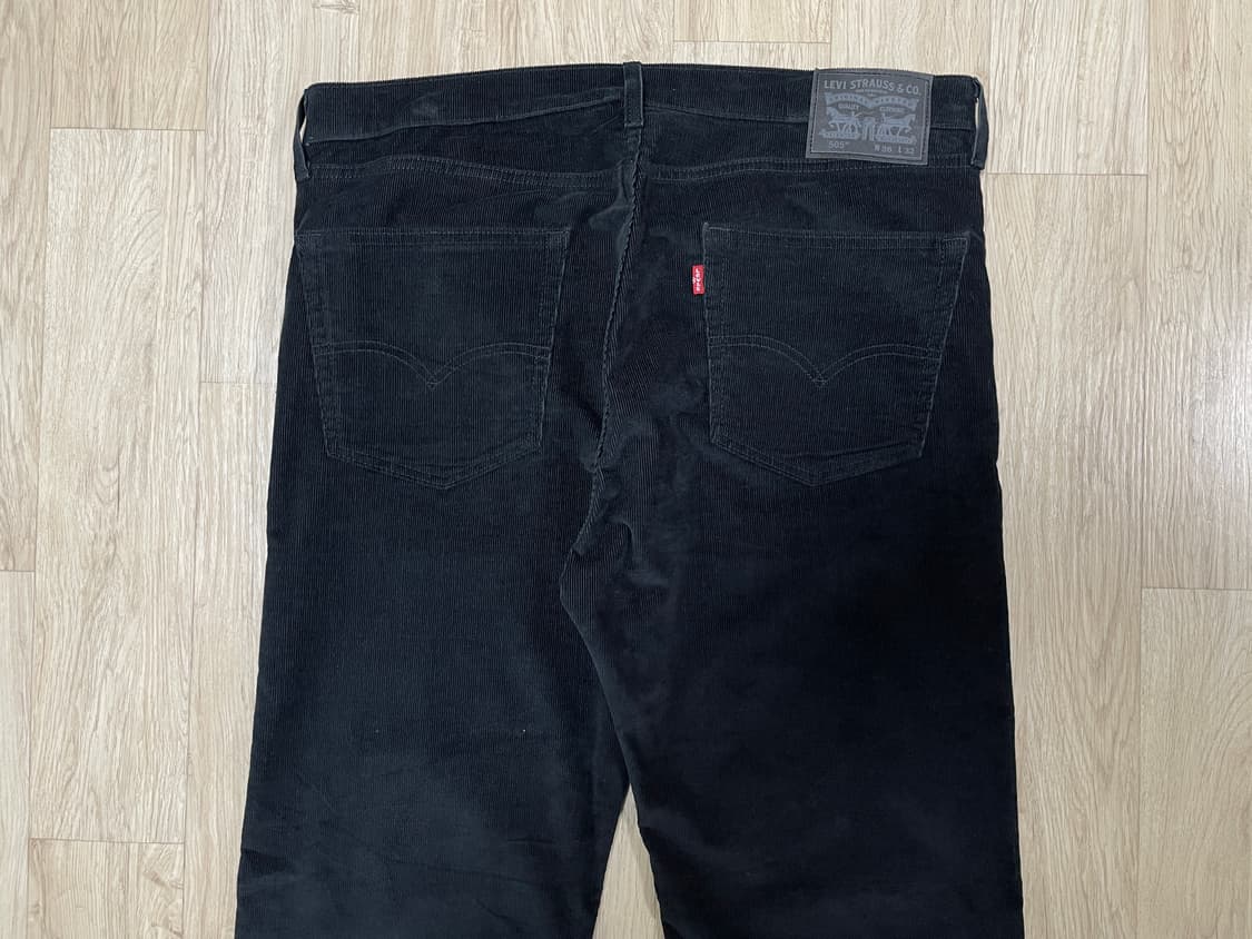 36) 리바이스 매장판 505 일자핏 블랙 코듀로이 팬츠(새제품)LVC 상품이미지7