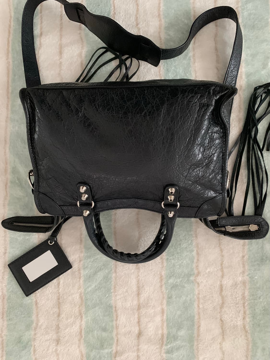 발렌시아가 시티백 모터백 스몰 블랙 정품 상품이미지8