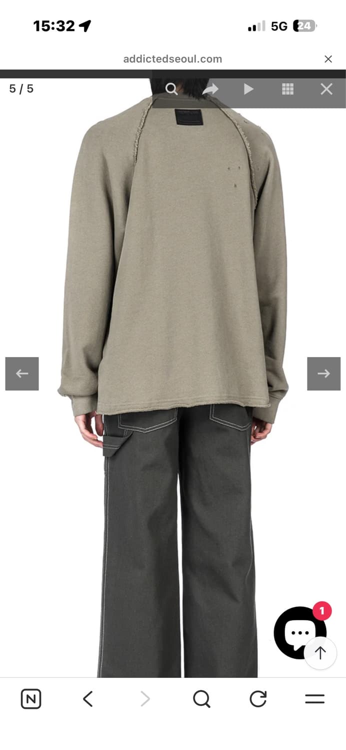 헬무트랭 DISTRESSED CREWNECK SAGE DUST [M] 상품이미지3