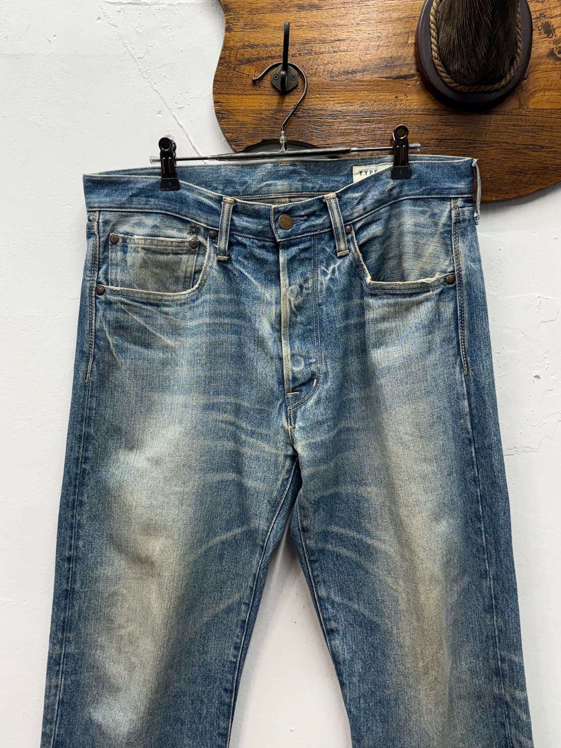아비렉스 타입 블루 셀비지 데님 팬츠 상품이미지1