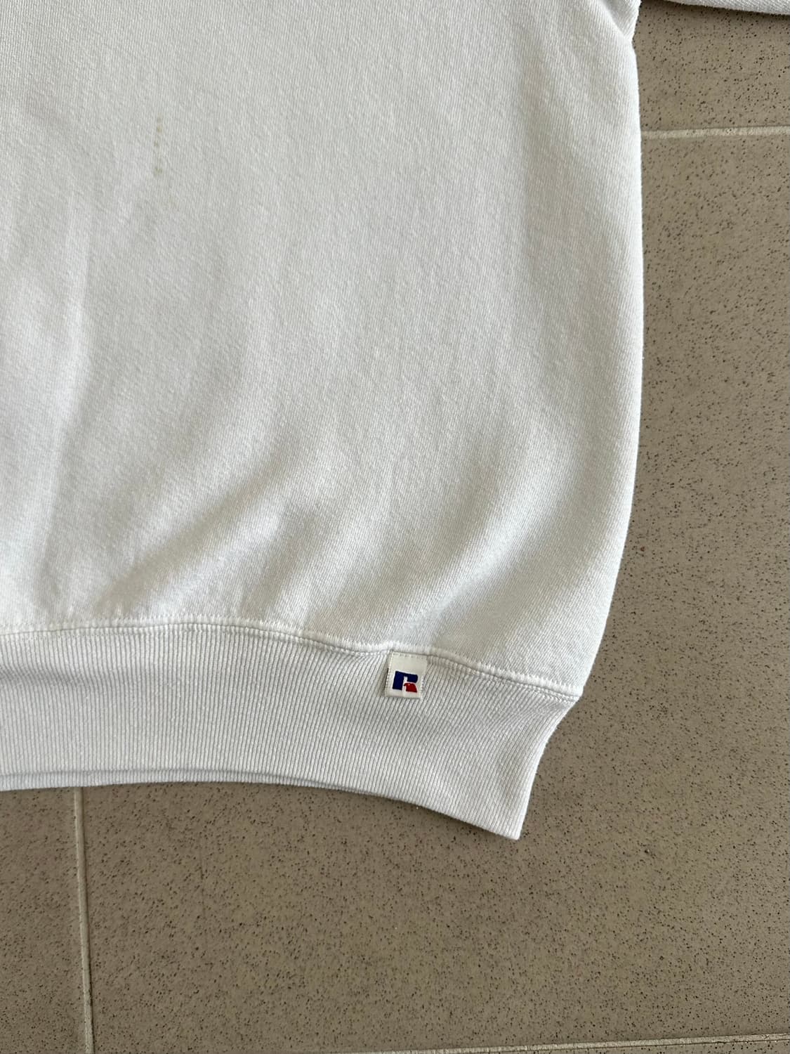 90s 빈티지 러셀 스웻셔츠 화이트 XL USA 상품이미지3