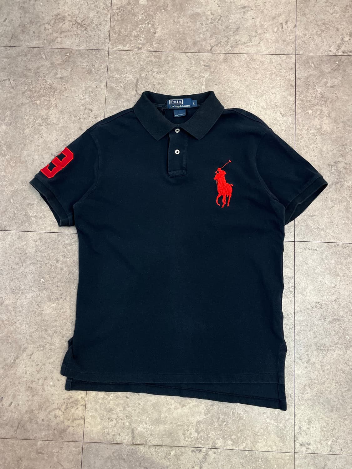 폴로 랄프로렌 빅포니 반팔 카라티 블랙 L #csz2731  상품이미지4
