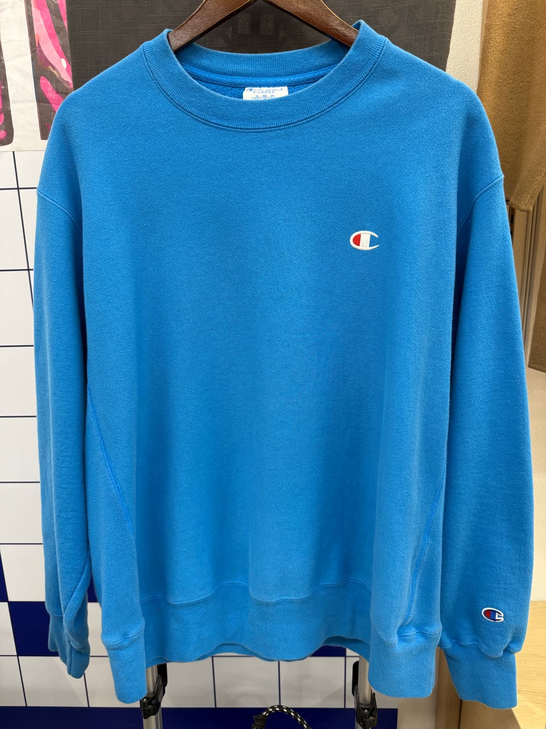 챔피온 블루 맨투맨 상품이미지1