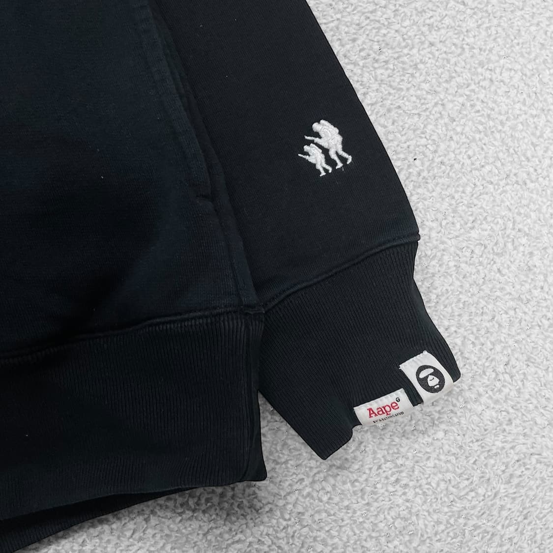 에이프 Aape 스페이스맨 사루 후드티 블랙 상품이미지5