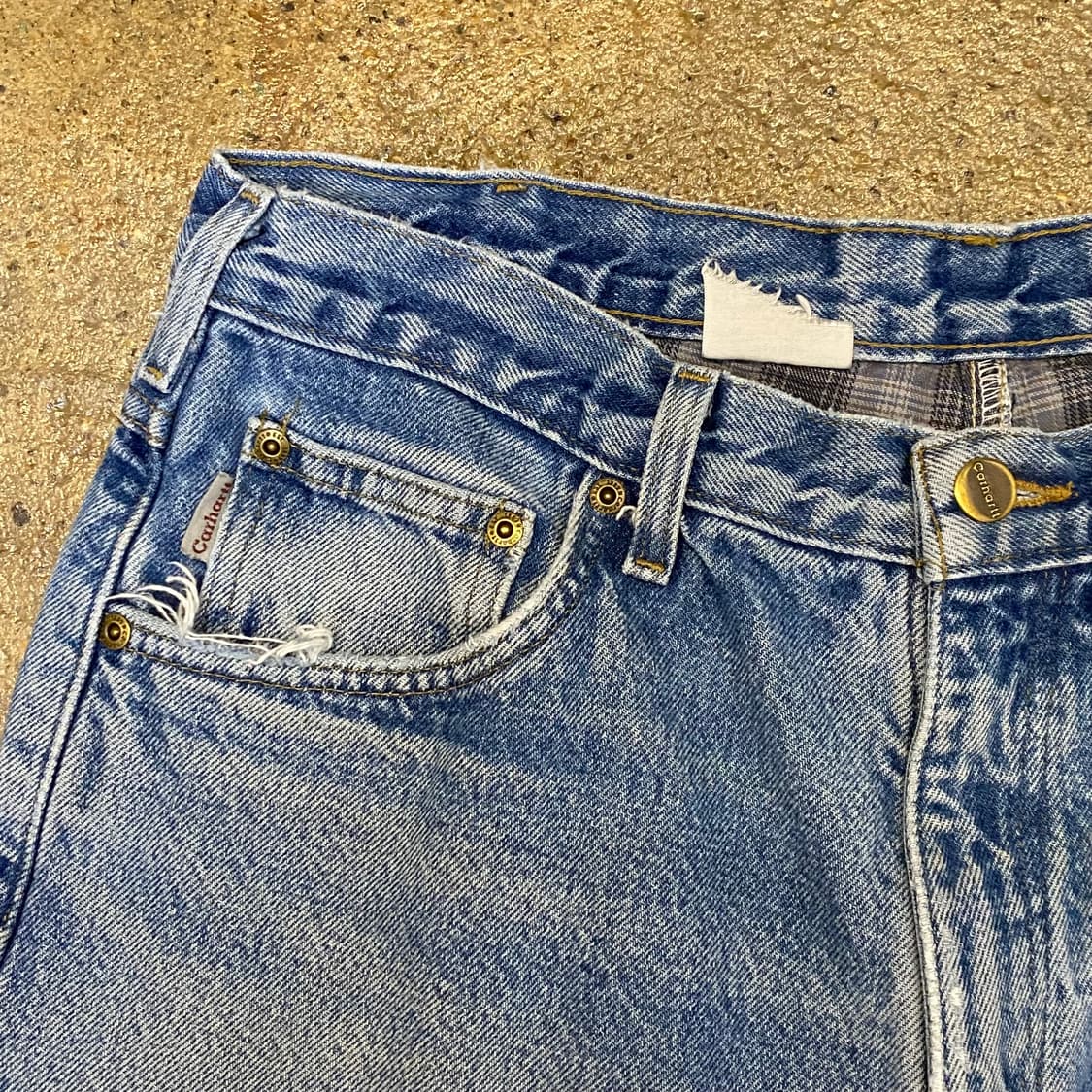 미국 빈티지 칼하트 연청 워싱 청바지 데님팬츠 상품이미지5
