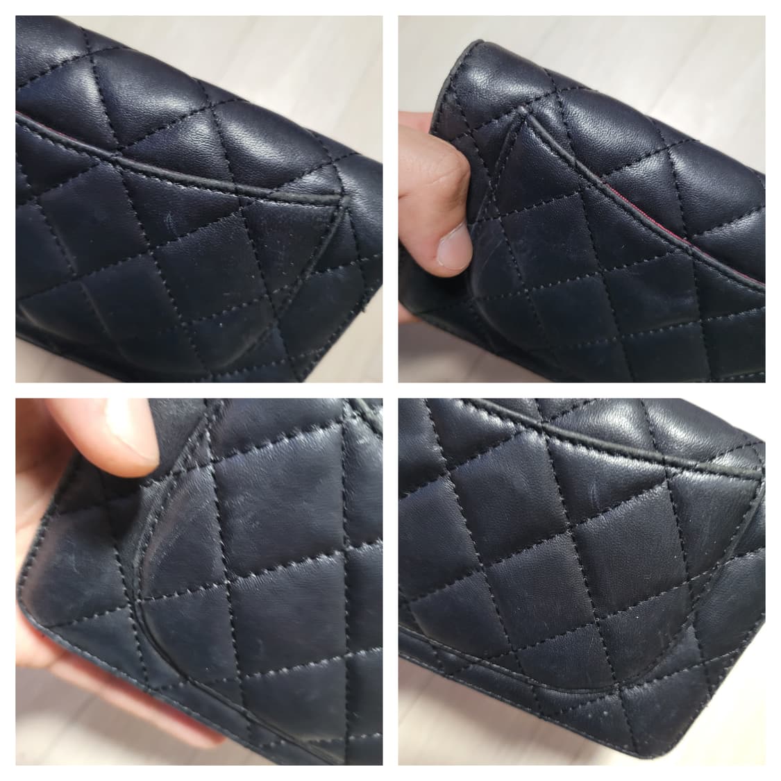 정품 샤넬 클래식 램스킨 장지갑 상품이미지6