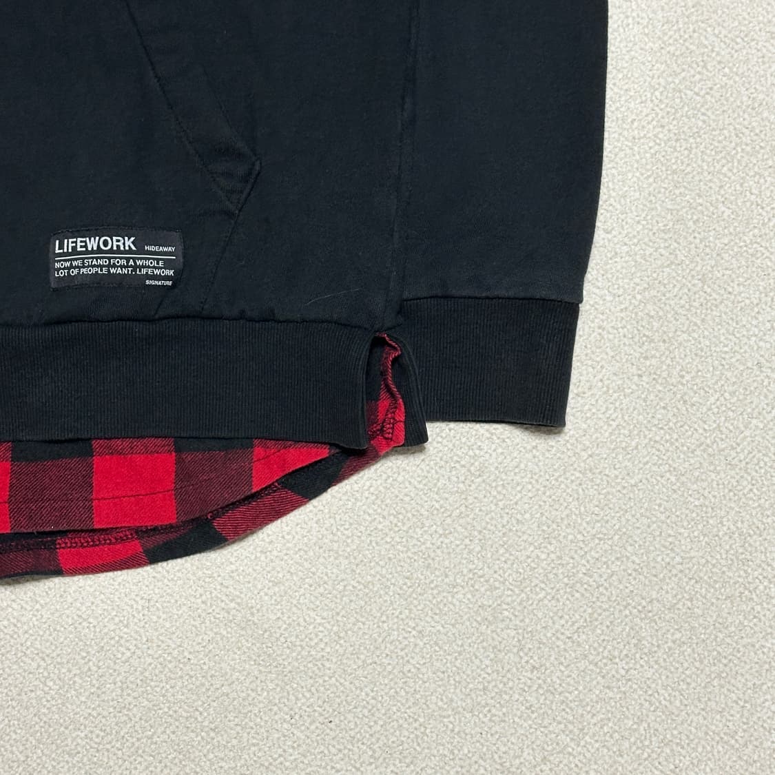 라이프워크 W 빅로고 레이어드 후드 상품이미지4