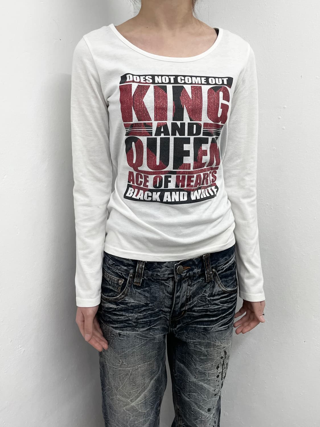 펑크 글리터 레터링 슬리브 상품이미지3