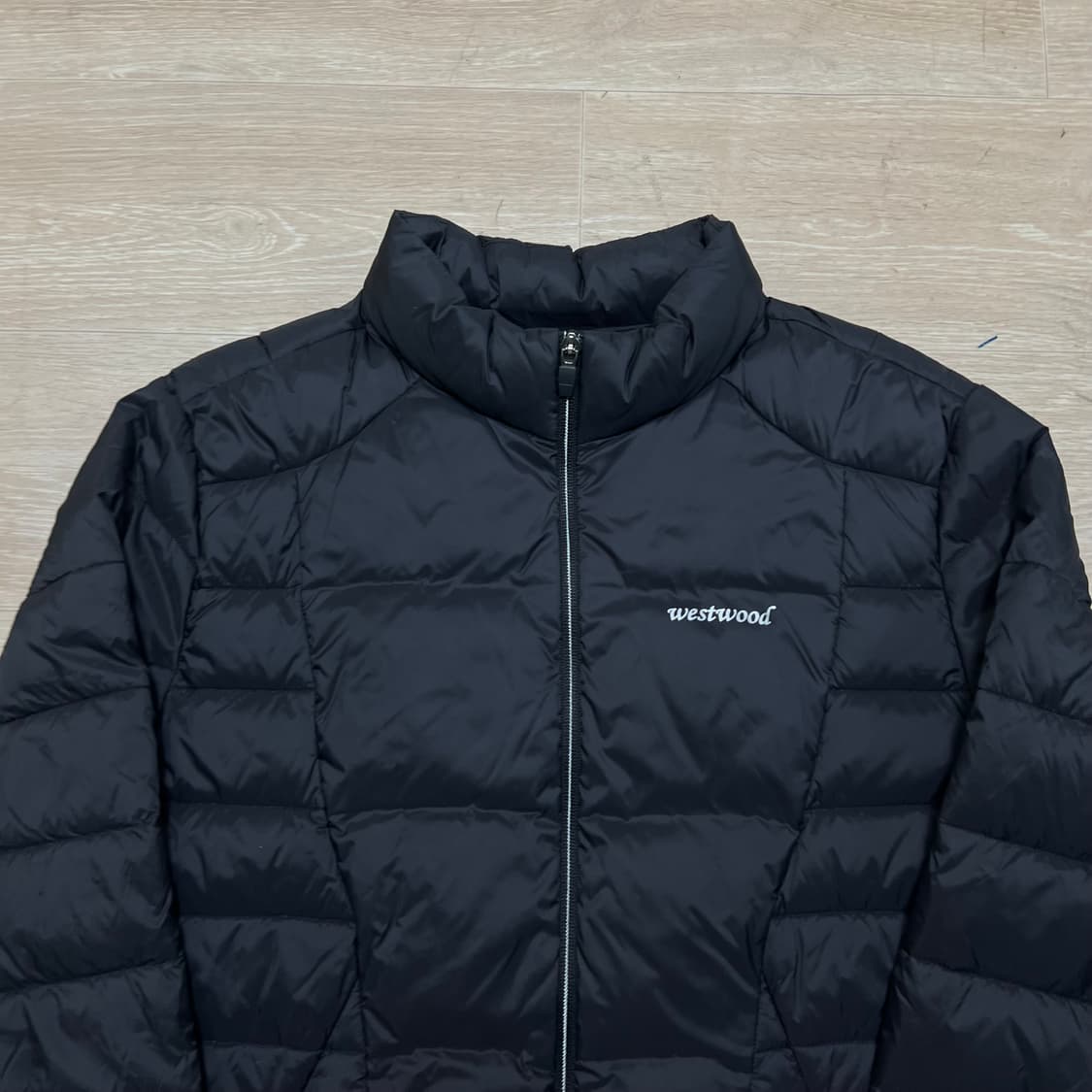 웨스트우드 덕다운 로고 경량패딩 점퍼 [블랙] 2XL/110 상품이미지2