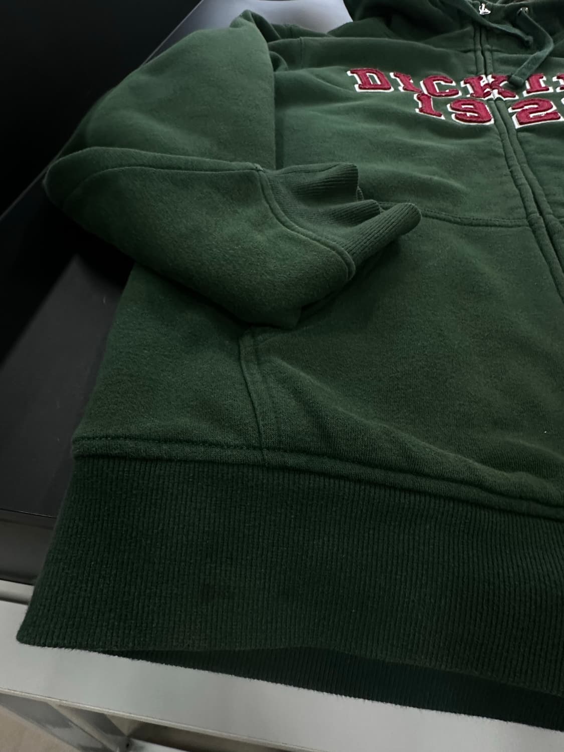 디키즈 자수레터링 후드집업 그린 상품이미지7