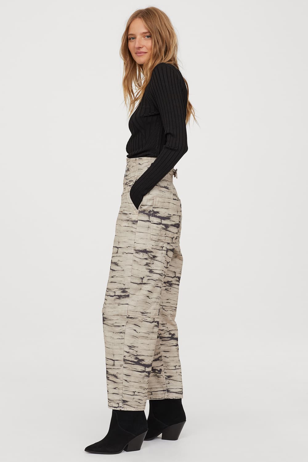 H&M 데님 하이라이즈 테이퍼드 진 상품이미지1