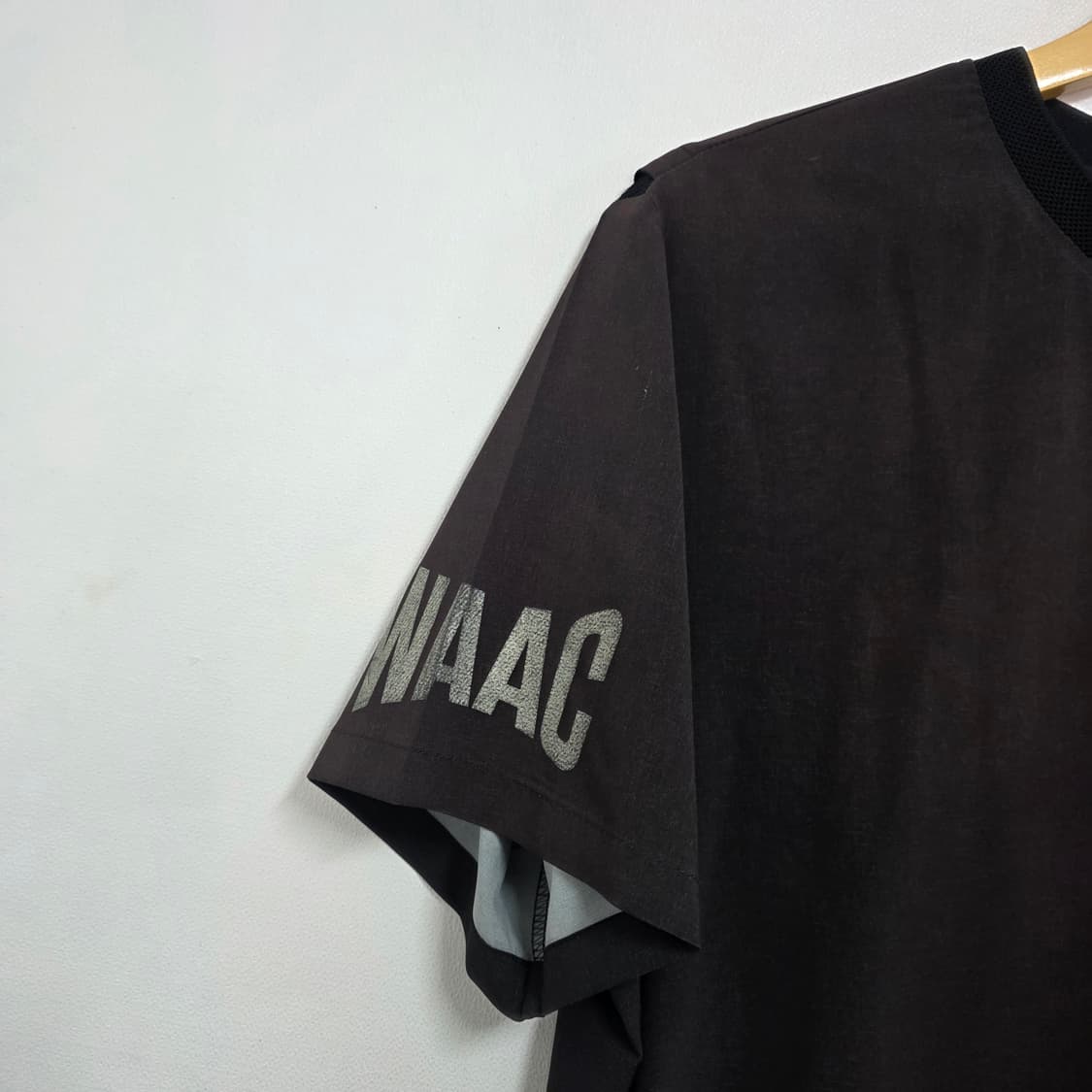 95 WAAC 골프 카모 다크브라운 우븐 반팔티셔츠 상품이미지2