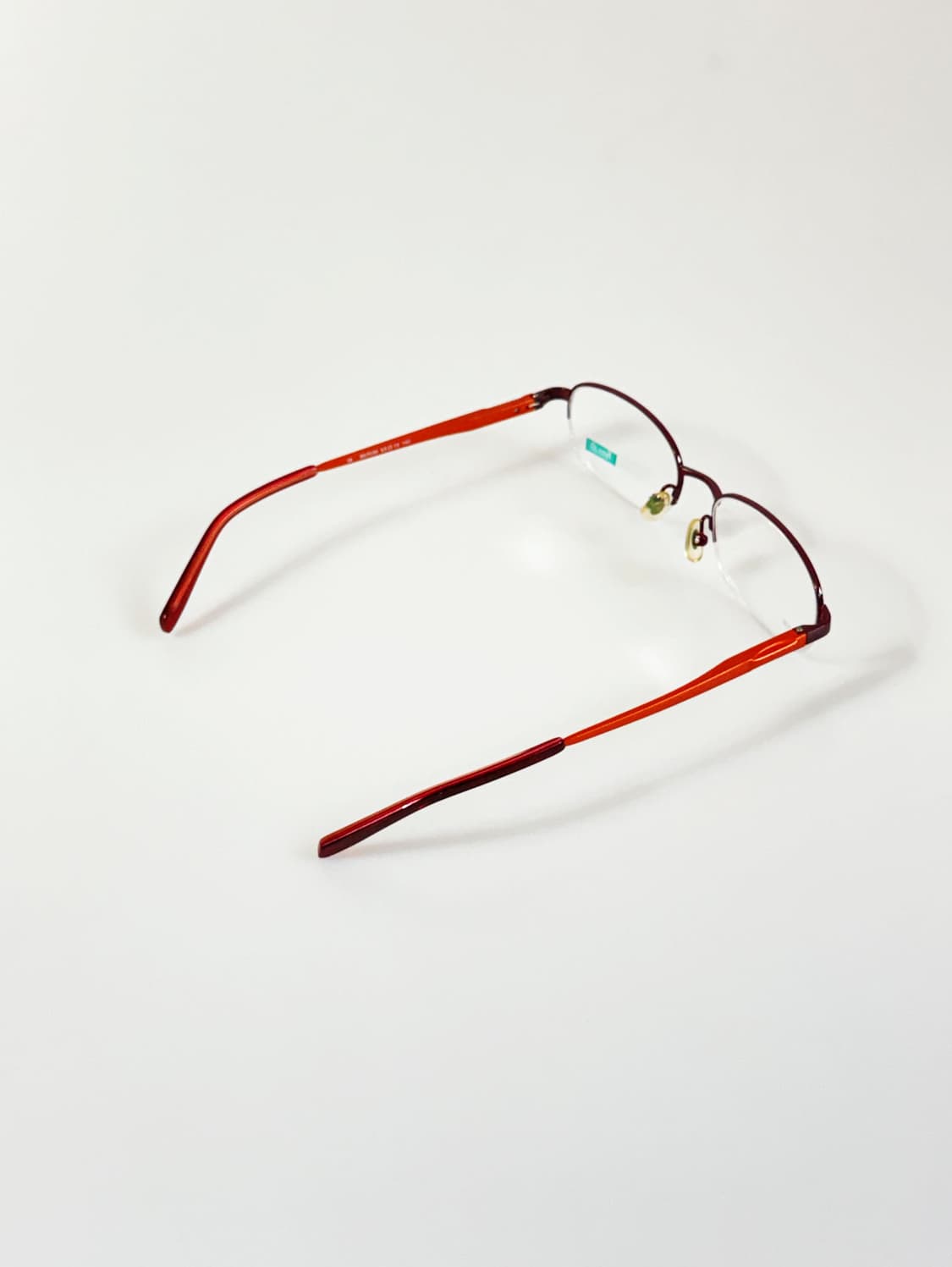 90s FUTIS 스퀘어 반무테 프레임 빈티지 안경 상품이미지4