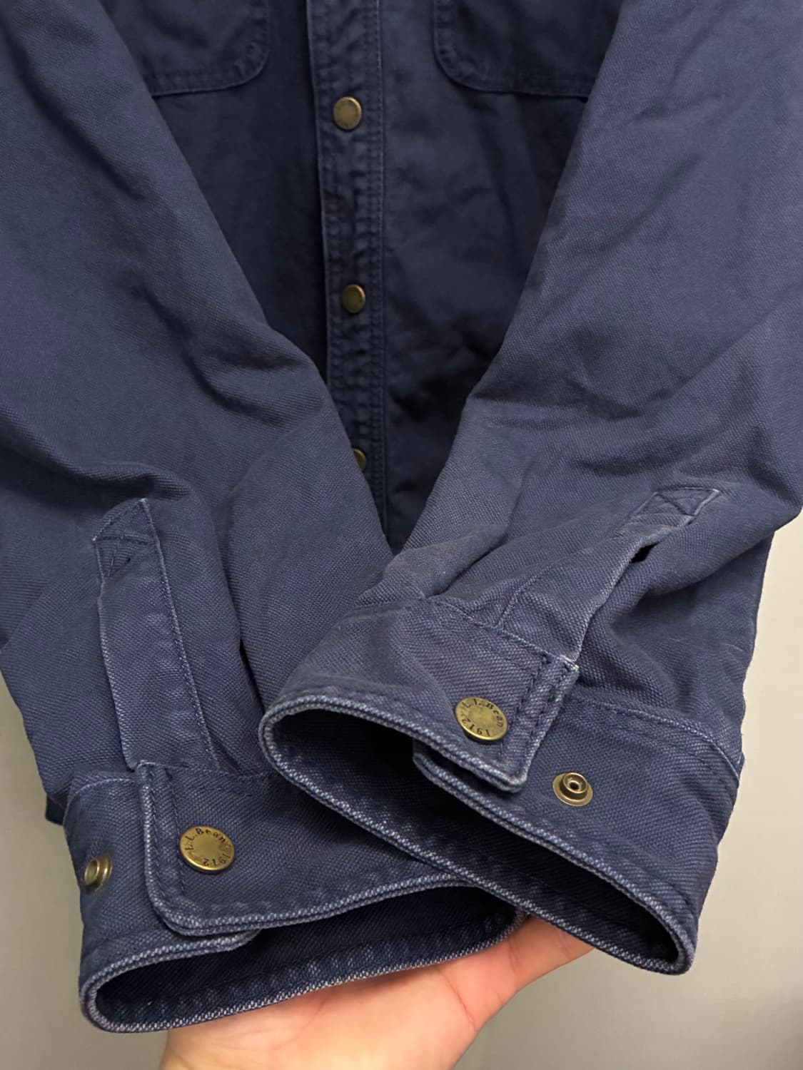 (XL)00s L.L. BEAN 엘엘빈 캔버스 코튼 플리스 워크셔츠자켓 상품이미지5