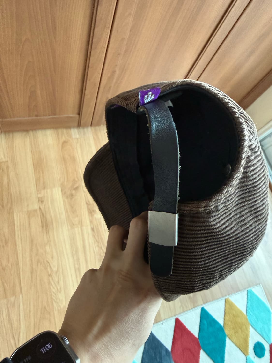 나나미카 노스페이스 퍼플라벨 볼캡 모자 코듀로이 브라운 상품이미지2