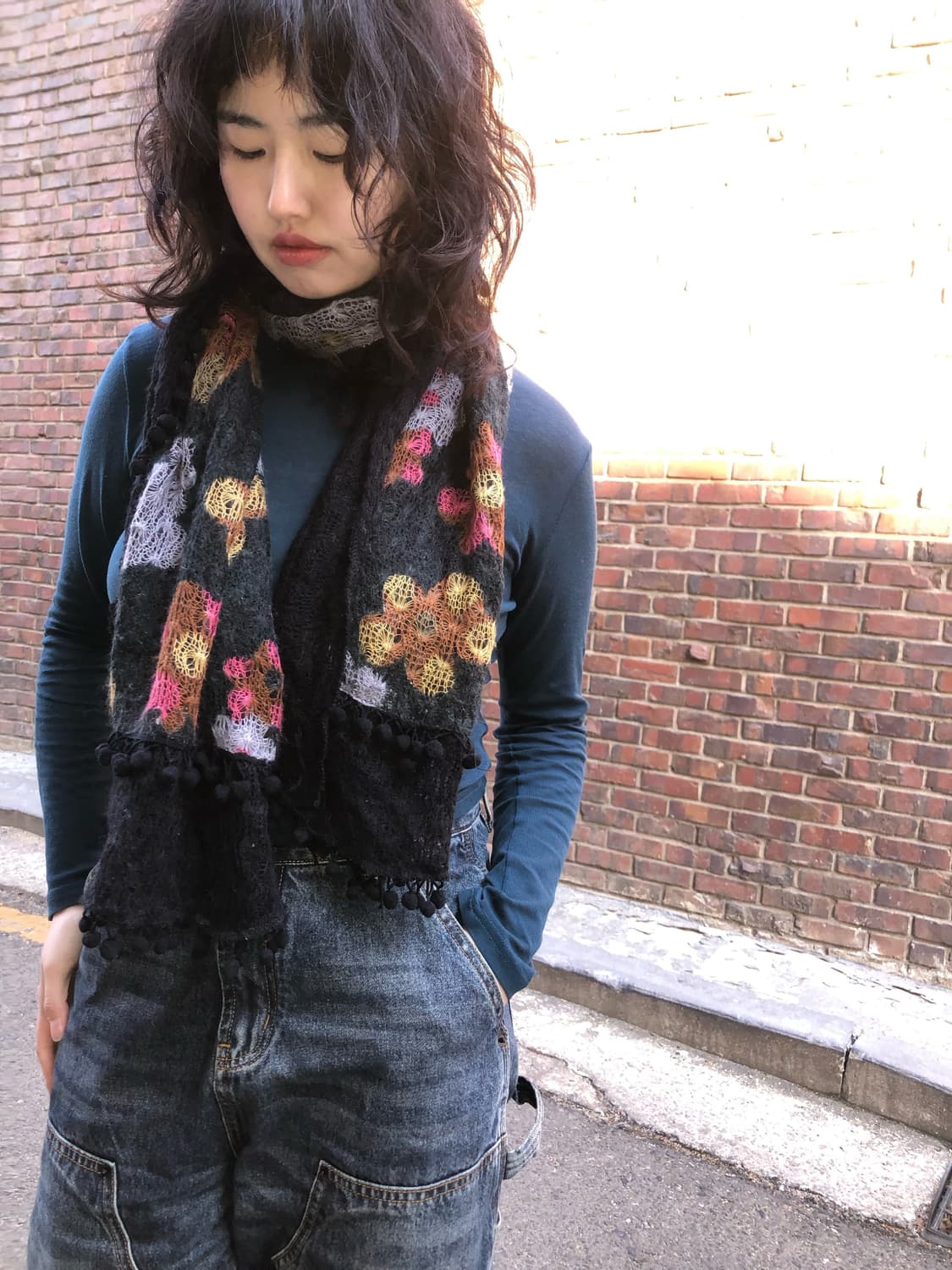vintage flower muffler 상품이미지1