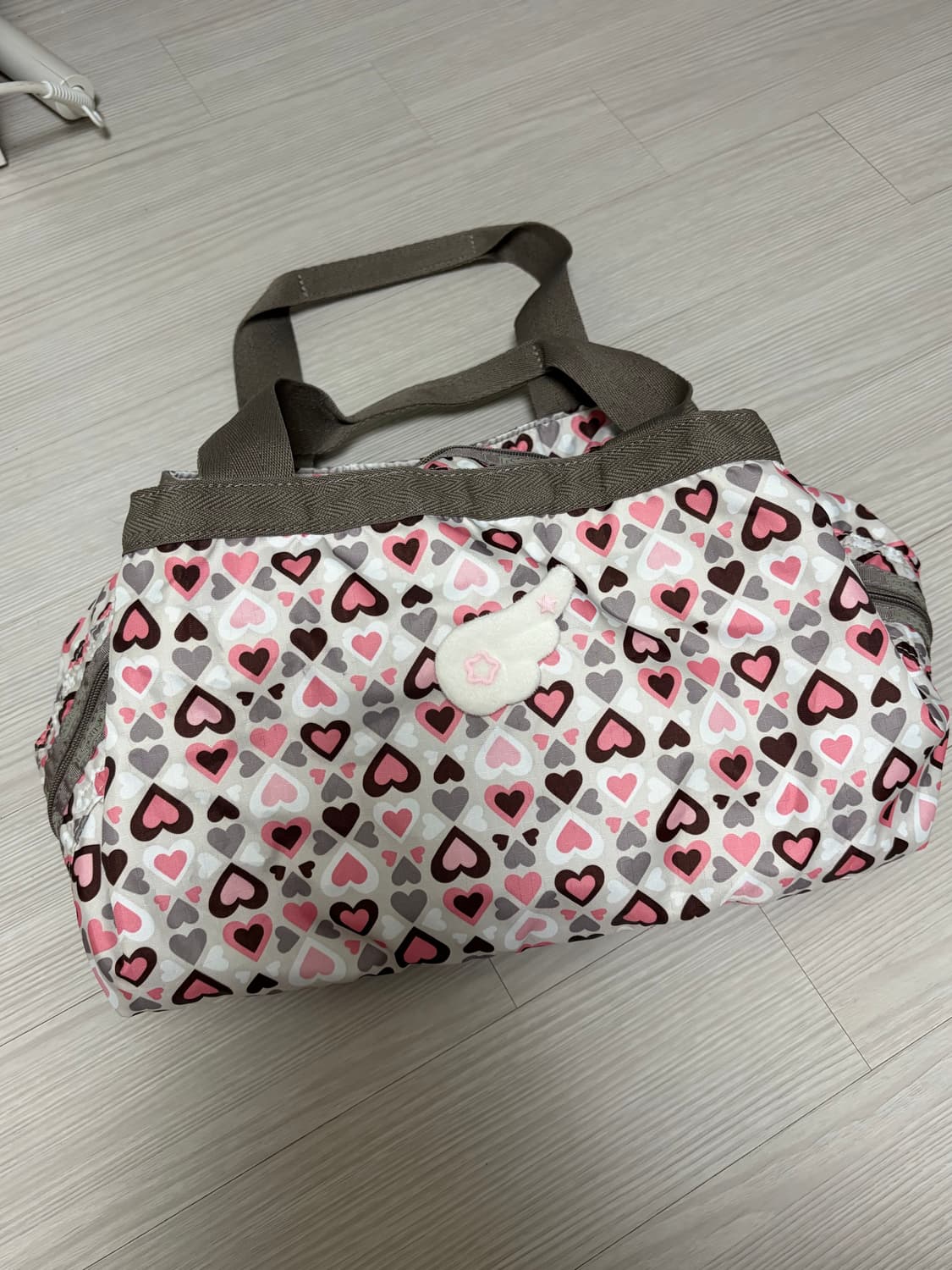 갸루맛 레스포삭 하트 땡땡이 숄더백 상품이미지2